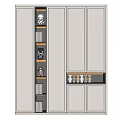 Modern White Shoe Cabinet Design With Multiple Storage Compartments And Display Shelves