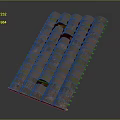 Traditional Roof Tiles Design With Rustic Texture And Stacked Pattern 3d model