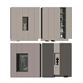 Modern Minimalist Shoe Cabinet Design With Multiple Compartments Open Shelves And Hanging Area