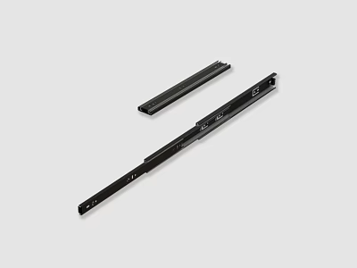 Durable Black Metal Drawer Slide Rails For Smooth Furniture Movement 3d model