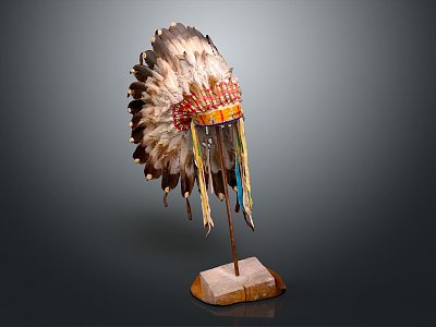 Chief's Headwear Indian Headwear Feather Headwear Feather Hat Indigenous Headwear Hair Headwear model