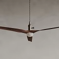 Contemporary Chandelier Designs with Wooden Blades and Metal Structure for Modern Home Interior