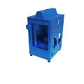 Blue Industrial Equipment Enclosure With Control Panel And Secure Access Doors