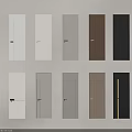 Modern Hinged Doors With Various Colors Materials And Stylish Designs 3d model