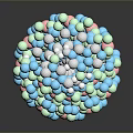 3D Rendered Blue DNA Double Helix Molecular Structure on Dark Background