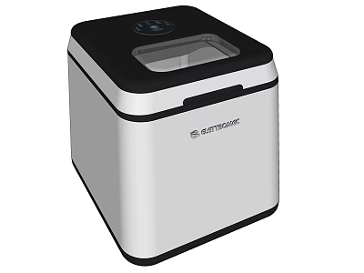 Sanyo Modern Washing Machine with Black and White Design Top Control Panel and Transparent Window 3d model