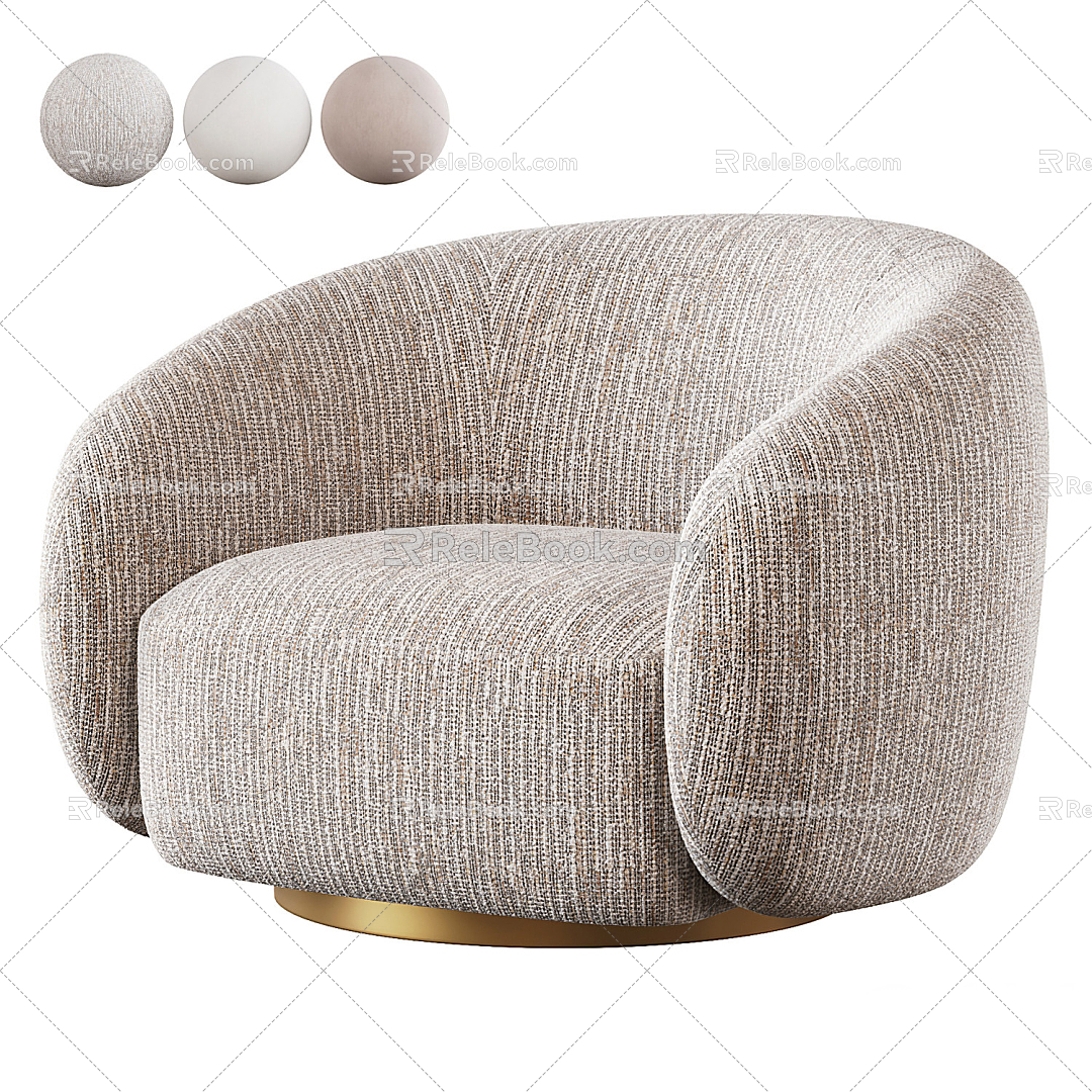 Light Luxury Eichholtz Single Sofa 3d model