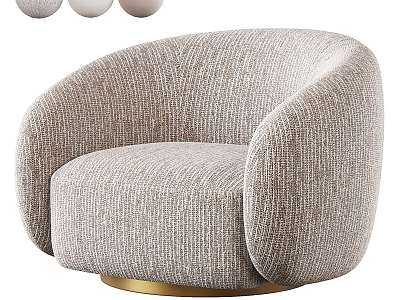 Light Luxury Eichholtz Single Sofa 3d model