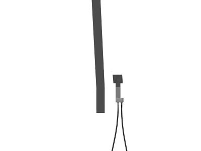 Modern Shower Head With Handheld Sprayer Adjustable Hose And Chrome Finish 3d model