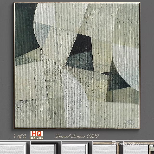 Modern Picture Frame With Abstract Geometric Artwork For Home Wall Decor 3d model 