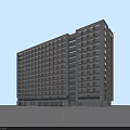 Modern Multi Storey School Building With Sleek Exterior And Regular Window Arrangement 3d model