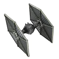 Star Wars TIE Fighter Model With Detailed Black Gray Design And Angular Wings 3d model