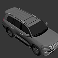Silver Toyota Land Cruiser SUV Modern Exterior Design With Front Grille And Body Lines