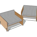 Modern single sofa 3d model