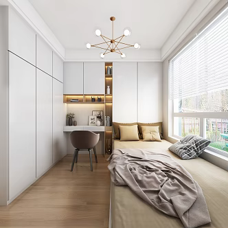 Modern Tatami Bedroom 3d model