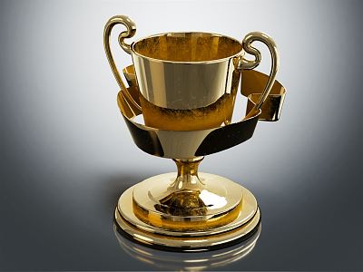 Light Luxury Trophy Award Trophy 3d model