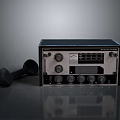 Vintage Weapon Control Panel With Knobs Dials And Black Handset