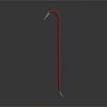 Red Curved Metal Hardware Tool Durable Pry Bar for Construction and Industrial Use 3d model