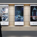 Person Standing In Front Of Three Side By Side Tech Product Display Screens