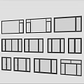 Modern windows combination windows glass windows floor-to-ceiling windows balcony windows bay windows bedroom windows sliding windows casement windows doors and windows 3d model
