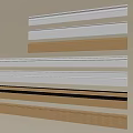 Assorted Decorative Molding Lines in White Beige and Brown for Interior Decoration