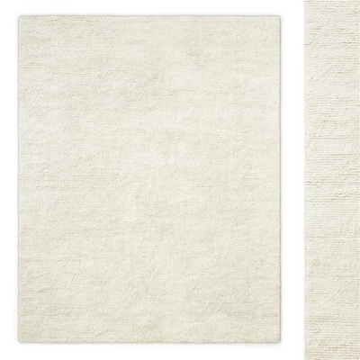 Soft Beige Square Rug with Textured Surface for Modern Living Room Decor 3d model