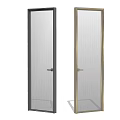 Modern Interior Doors With Glass Panels And Black Gold Frames Design