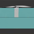 Elegant Blue Gift Box With White Ribbon For Daily Gift Wrapping