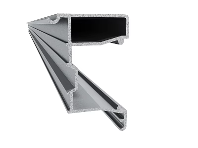 C Shaped Aluminum Profile with Hollow Structure for Industrial Construction Projects 3d model