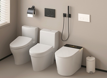 Smart toilet 3d model