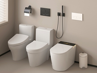 Smart toilet 3d model