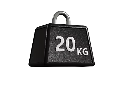 Black Lock Shaped 20 KG Weight For Weighing And Measurement 3d model