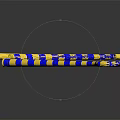 Decorative Weapon With Gold Blue Stripes Elongated Scepter Shiny Reflective Finish