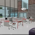 High Back Ergonomic Mesh Office Chairs In Bright Modern Industrial Open Plan Shared Workspace