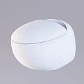 Modern White Toilet With Sleek Curved Design And Smooth Surface Finish