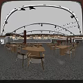 520 Supermarket Interior Design With Shelves Products Tables Chairs And Green Plants