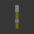 Industrial Metal Staircase With Yellow Steps And Metal Handrails Frame Design