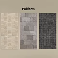 Modern Floor Tiles Featuring Three Neutral Color Options And Square Design Pattern 3d model