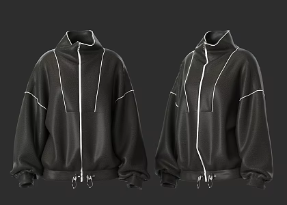 Women's Jacket Coat Casual Coat Personality Coat Fashion Coat Clothing Women's Jacket Coat Hugh 3d model