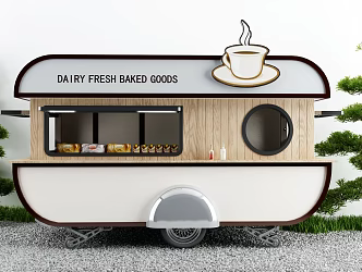 Mobile Coffee House 3d model