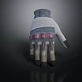 Gray and Black Everyday Use Gloves with Pink Accents Breathable Synthetic Material Design