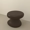 Brown Wooden Side Table With Simple Unique Design And Smooth Surface 3d model