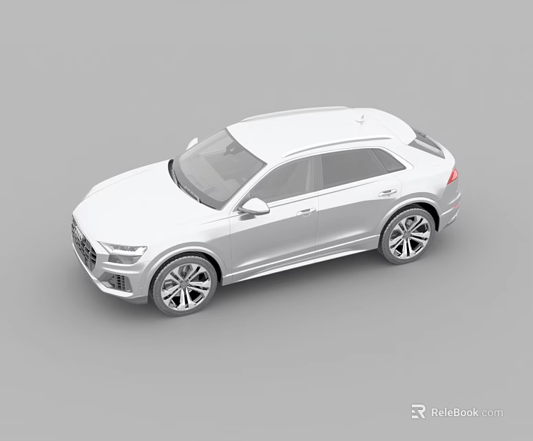 White Modern SUV Car With Sleek Body Design And Alloy Wheels Features 3d model 