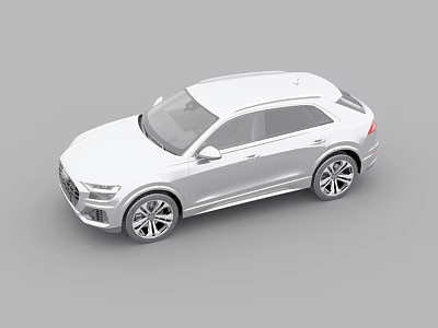 White Modern SUV Car With Sleek Body Design And Alloy Wheels Features 3d model