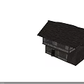Traditional Ancient Architecture With Wooden Structure Tile Roof Lattice Windows And Interior Design