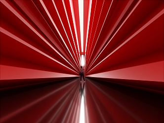 Art Space Red Art Device Meichen Tunnel Passage 3d model