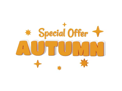 Special Offer Autumn Themed Promotion Featuring Shiny Decorative Stars Design 3d model