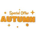 Special Offer Autumn Themed Promotion Featuring Shiny Decorative Stars Design