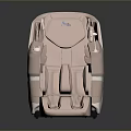 Modern Massage Armchair With Light Pink Upholstery And Multiple Control Panels