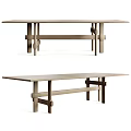 Middle style dining table 3d model